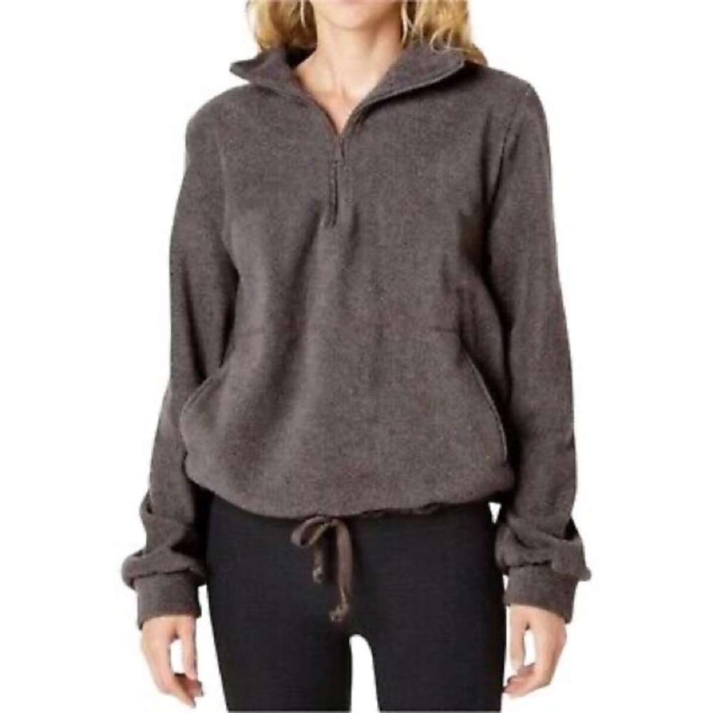 NWT Beyond Yoga New Terrain Pullover Size S color Raisin